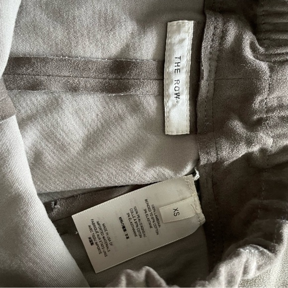 The Row Lambskin Leather Stretch Moto Leggings Gray - Picture 5 of 7